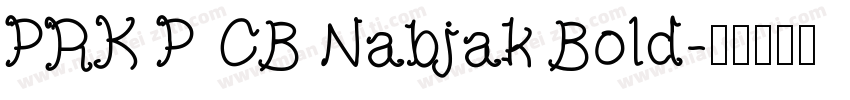 PRK P CB Nabjak Bold字体转换